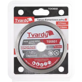 Tvardy Diamantschijf - Continu profiel - 125 mm - Voor harde materialen