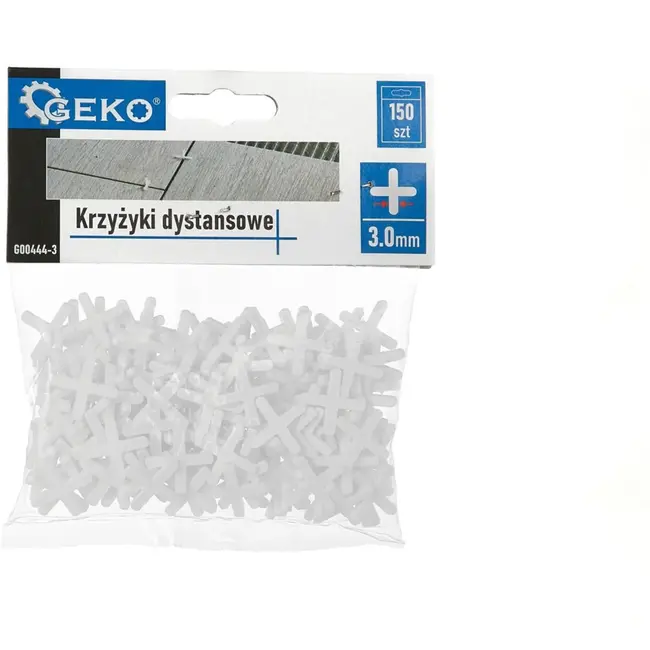 GEKO Tegelafstandhouders - 3mm - 150 stuks - Voor binnen en buiten - Perfecte nivellering