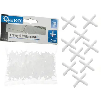 GEKO Tegelafstandhouders - 1,5 mm - 200 stuks - Voor perfecte tegeluitlijning