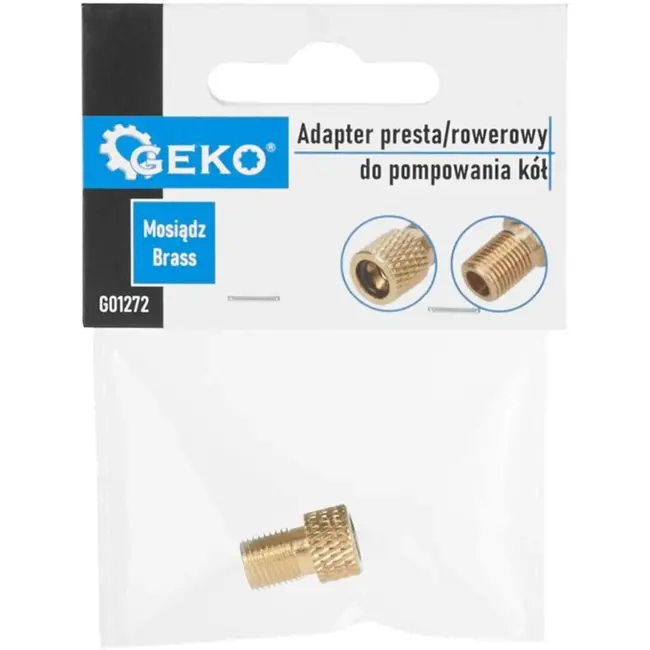 GEKO Presta fietsventiel adapter - duurzaam messing - eenvoudig te installeren