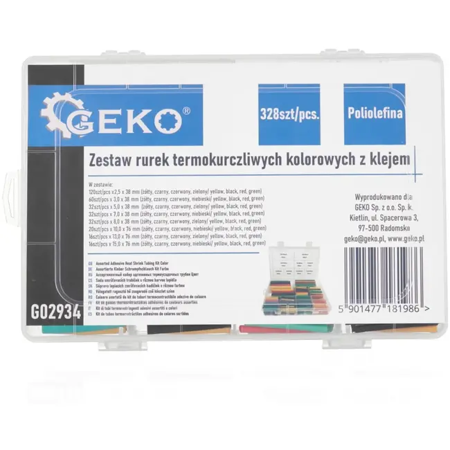 GEKO Kleurrijke krimpkousenset - 328 stuks - veelzijdige bescherming en isolatie