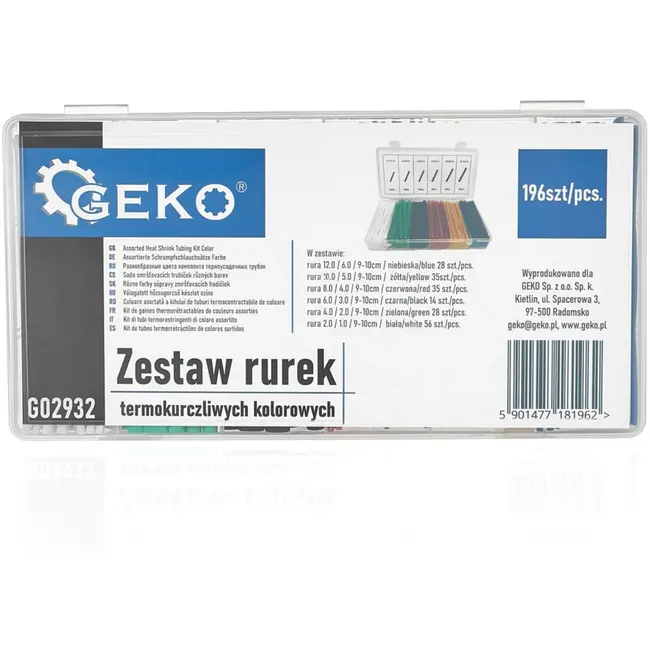 GEKO Assortiment krimpkousen - 196 stuks - Diverse kleuren en maten