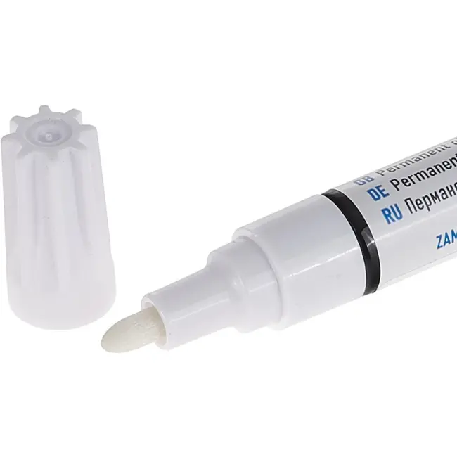 GEKO Witte permanente olieverfmarker - Duurzaam - Uitstekende dekking - Voor glas en plastic