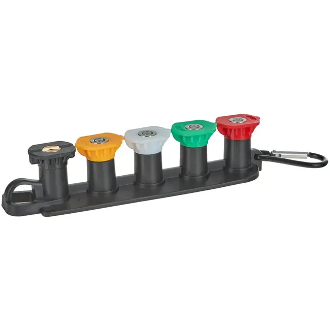 GEKO 5-delige set spuitmonden - variabele sproeihoeken - snelle koppeling - max 350 bar