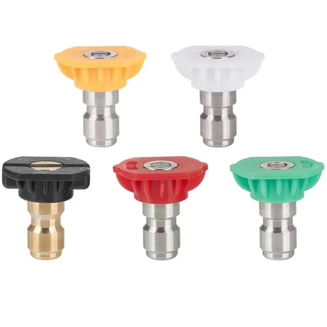 GEKO 5-delige set spuitmonden - variabele sproeihoeken - snelle koppeling - max 350 bar