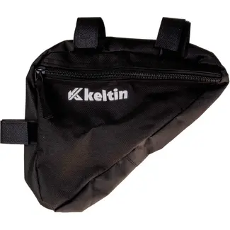 Keltin Driehoekige fietsframe tas - waterbestendig polyester - zwart - 24 x 18 x 4 cm