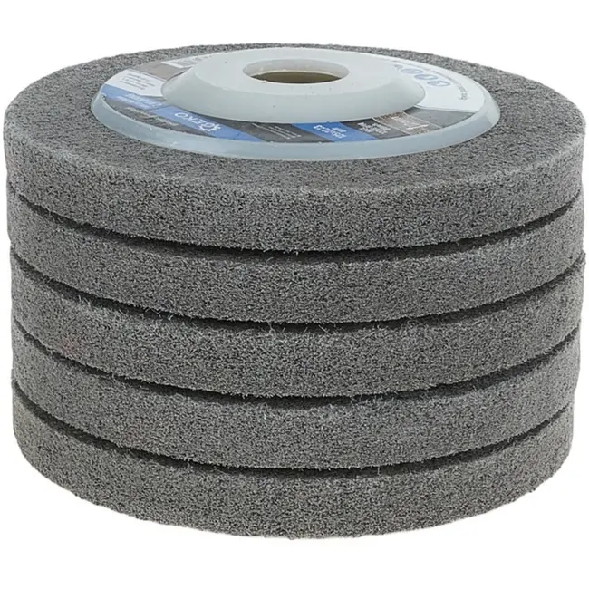 GEKO Fleece polijstschijf - 125 mm - Slijtvast en efficiënt - 5 stuks