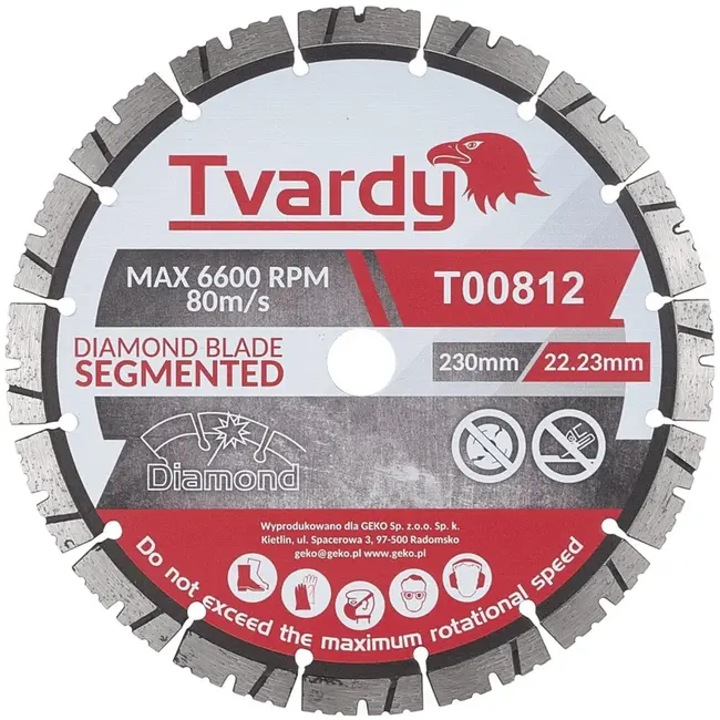 Tvardy Diamantschijf - Segmentprofiel - 230 mm - Bouwmaterialen snijden