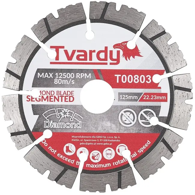 Tvardy Diamantschijf - Segmented - 125 mm - Voor Bouwmaterialen