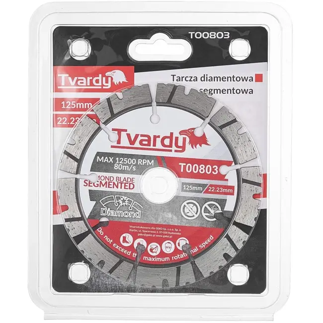 Tvardy Diamantschijf - Segmented - 125 mm - Voor Bouwmaterialen