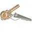 GEKO Inflator ventielkoppeling - messing - 8mm - clip-on - duurzaam en corrosiebestendig