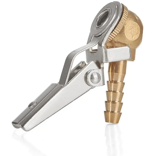 GEKO Inflator ventielkoppeling - messing - 8mm - clip-on - duurzaam en corrosiebestendig