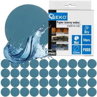 GEKO Waterproof schuurschijf - 125 mm - P800 - nat en droog schuren - 50 stuks