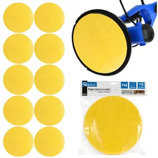 GEKO Schuurdisc - Aluminiumoxide - 225mm - Korrel 40 - Geel - 10 stuks