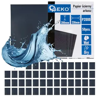 GEKO Waterproof schuurpapier - fijn korrel P2000 - 230x280 mm - nat en droog gebruik - 50 stuks