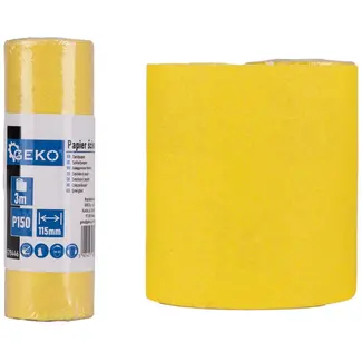 GEKO Schuurpapier op rol - 115 mm x 3 m - P150 korrel - 1 stuk