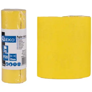 GEKO Schuurpapier rol - 115 mm x 3 m - korrel P120 - 1 stuk