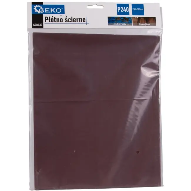 GEKO Schuurvellen - 230x280 mm - P240 korrel - 10 stuks