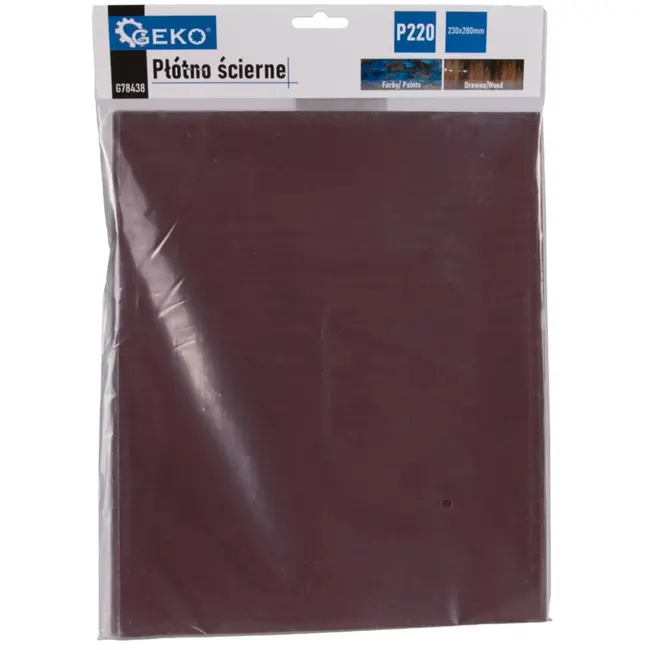 GEKO Schuurvel - 230x280 mm - P220 korrel - 10 stuks