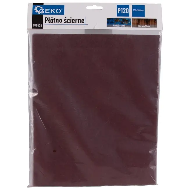 GEKO Schuurvel - 230x280 mm - P120 korrel - 10 stuks