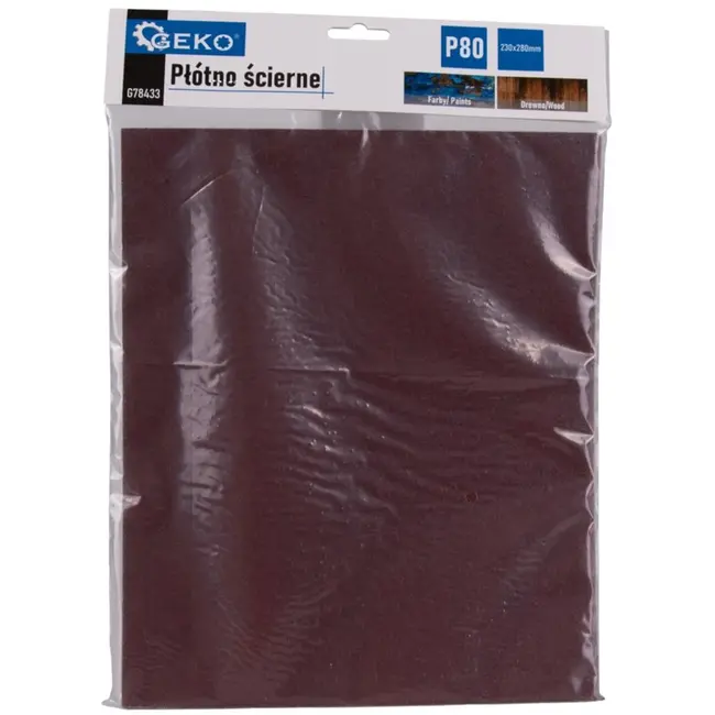 GEKO Schuurpapier vellen - 230x280 mm - P80 korrel - 10 stuks