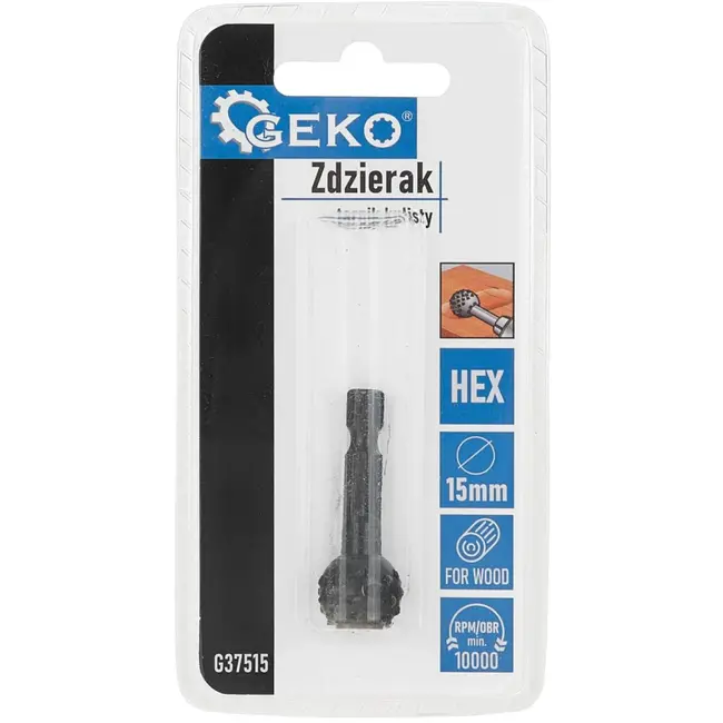 GEKO Bolvormige houtfrees - 15mm HEX - Precisie en Duurzaamheid