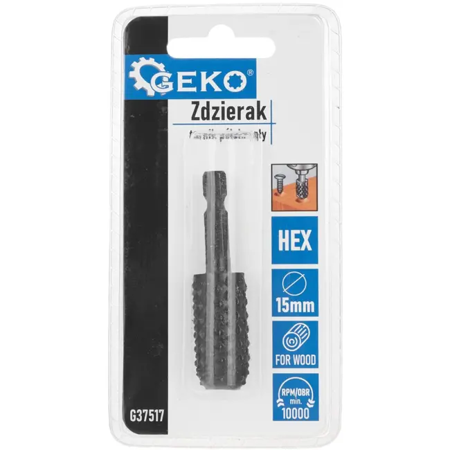 GEKO Half-ronde houtvijl - 15 mm - Ergonomisch ontwerp - Duurzaam materiaal