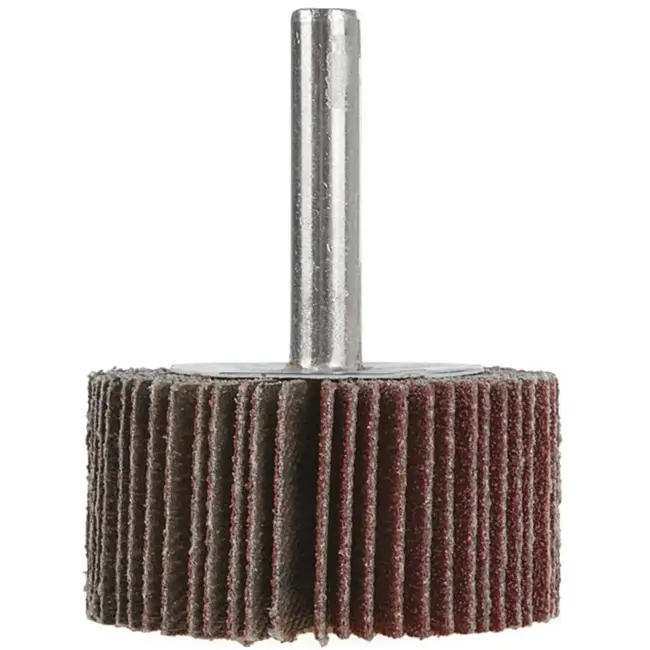 GEKO Flapwiel - P120 korrel - 40x20 mm - 6 mm as - Synthetische hars