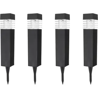 Keltin Solar tuinlampen - Weerbestendig - Compact ontwerp - Set van 4 - 40 cm hoog