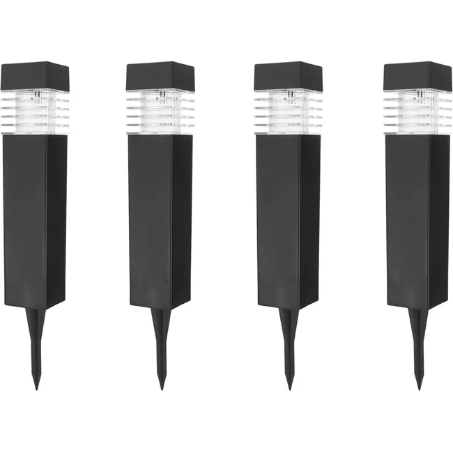 Keltin Solar tuinlampen - Weerbestendig - Compact ontwerp - Set van 4 - 40 cm hoog