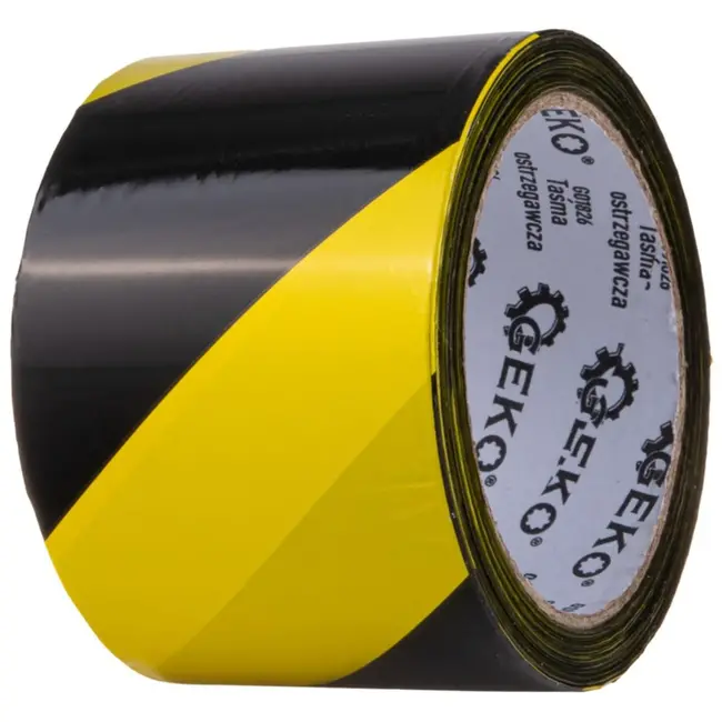 GEKO Waarschuwingslint - Geel/Zwart - 100 m x 7 cm - 30 micron - 4 stuks