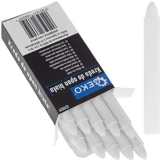 GEKO Witte bandenkrijt - waterdicht - 12x110mm - set van 10 stuks