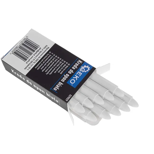 GEKO Witte bandenkrijt - waterdicht - 12x110mm - set van 10 stuks