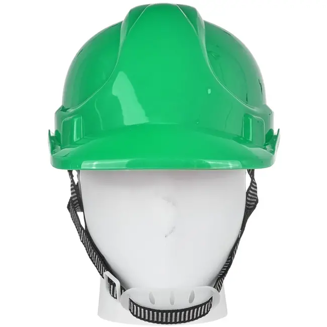 GEKO Groene veiligheidshelm - Verstelbare maat - Duurzaam HDPE - Geschikt voor -10°C tot +50°C