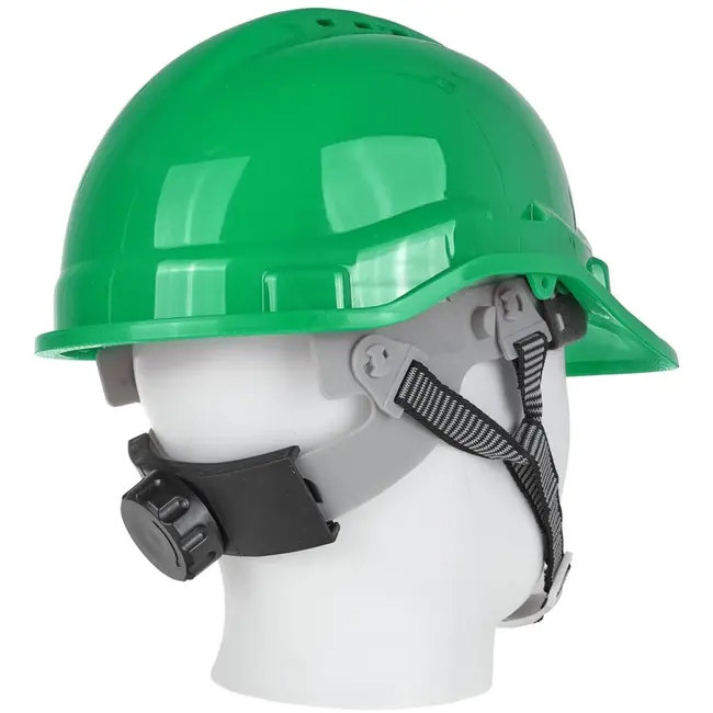GEKO Groene veiligheidshelm - Verstelbare maat - Duurzaam HDPE - Geschikt voor -10°C tot +50°C