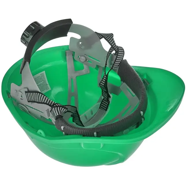 GEKO Groene veiligheidshelm - Verstelbare maat - Duurzaam HDPE - Geschikt voor -10°C tot +50°C