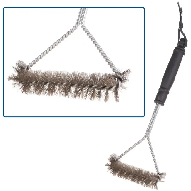 GEKO Barbecue borstel - Dikke draadborstels - Ergonomisch handvat - 31x17 cm