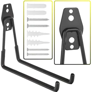 Keltin Fietsenrek voor aan de muur - Ruimtebesparend en veelzijdig - Staal en rubber - Inclusief montagemateriaal