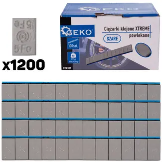 GEKO Grijze plakgewicht strips - 5g per stuk - Corrosiebestendig - 1200 stuks - 6 kg totaal