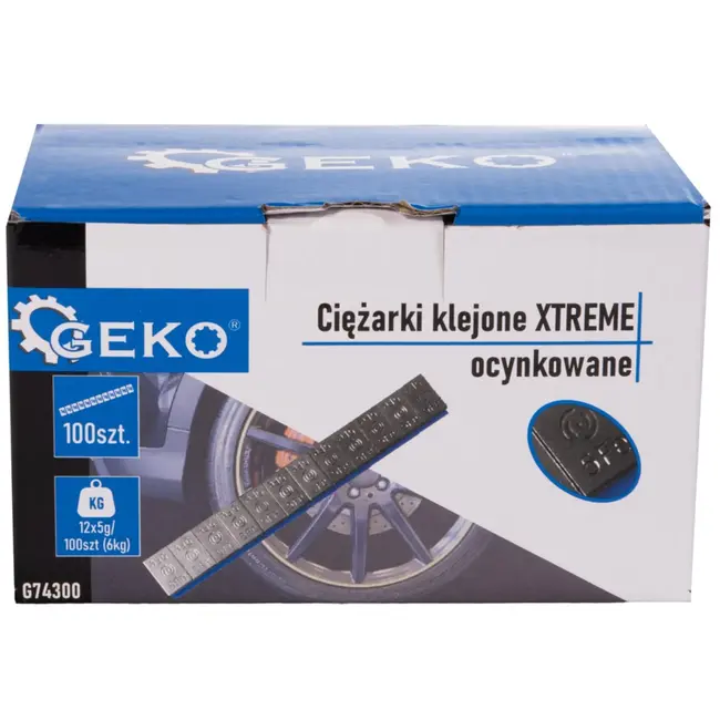 GEKO Zelfklevende wielgewichten - gegalvaniseerd - 12x5g - 6 kg - 1200 stuks