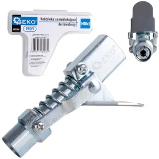 GEKO Zelfsluitende vetspuitkoppeling - M10x1 - 600 bar - 3 stalen kaken