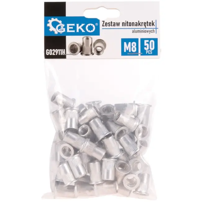 GEKO 50 stuks aluminium blindklinkmoeren - M8 draad - Lichtgewicht en duurzaam