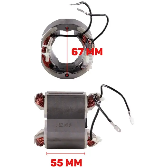 GEKO Stator voor elektrische tuinfrees - 45 cm - 67 mm afstand - 55 mm breedte