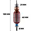GEKO Rotor voor verticuteermachine - 2-in-1 functie - 195 mm lengte - 8 mm asdiameter - 5 tanden
