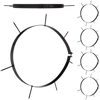 GEKO Ring met spikes voor gazonroller - 5 ringen - 32 cm diameter - 60 mm spikes