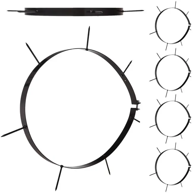 GEKO Ring met spikes voor gazonroller - 5 ringen - 32 cm diameter - 60 mm spikes