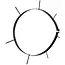 GEKO Ring met spikes voor gazonroller - 5 ringen - 32 cm diameter - 60 mm spikes