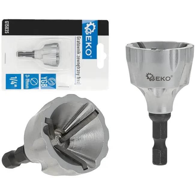 GEKO Externe afbraamfrees - 3-19 mm - Tungsten Carbide - Voor metaal en hout