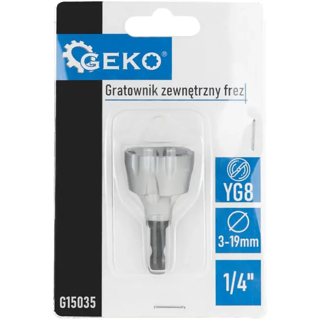 GEKO Externe afbraamfrees - 3-19 mm - Tungsten Carbide - Voor metaal en hout