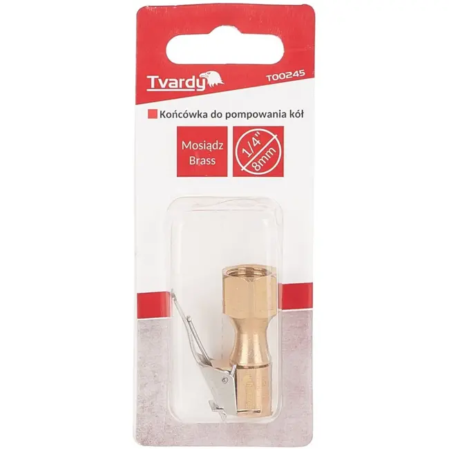 Tvardy Brass ventielconnector - robuust ontwerp - 8 mm - universele schroefdraad